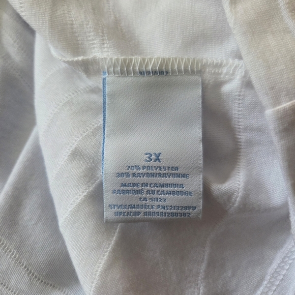 Penmans Elegant White Textured Women's Top Size 3X - Picture 5 of 6